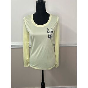 Lake Life Buggs Island Lake Yellow Long Sleeve Tee Size X-Small
